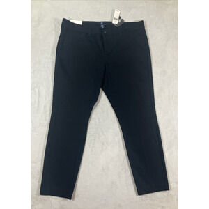 GAP Khaki Pants Business Work Office Casual Womens Size 12 Black Skinny NWT